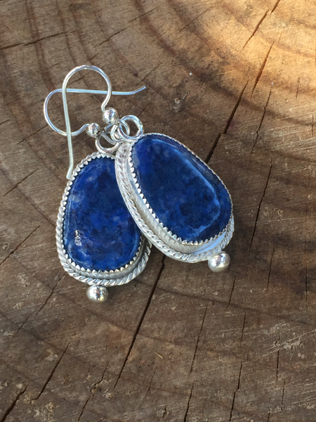 Lapis Drop Earrings/SOLD