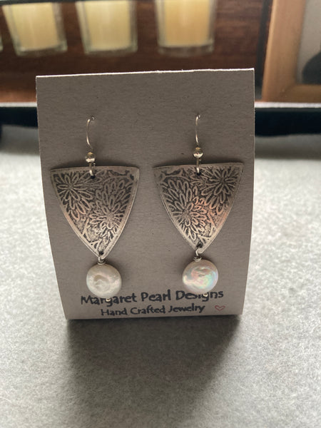Silver and Pearl earrings/SOLD