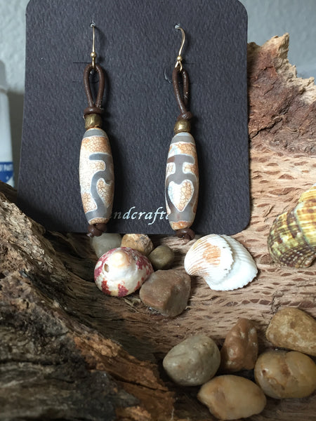 African bead earrings