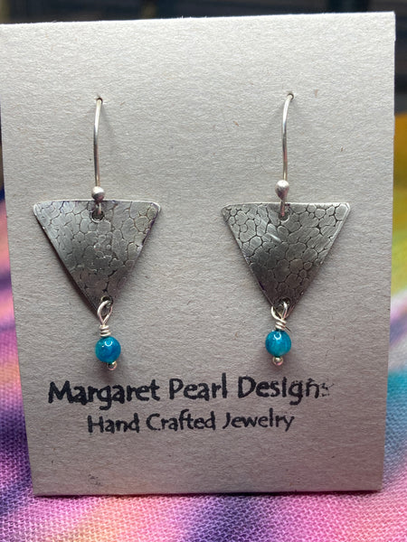 Silver & apatite earrings