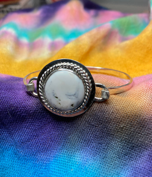 White Buffalo Turquoise Tension Bracelet/ SOLD